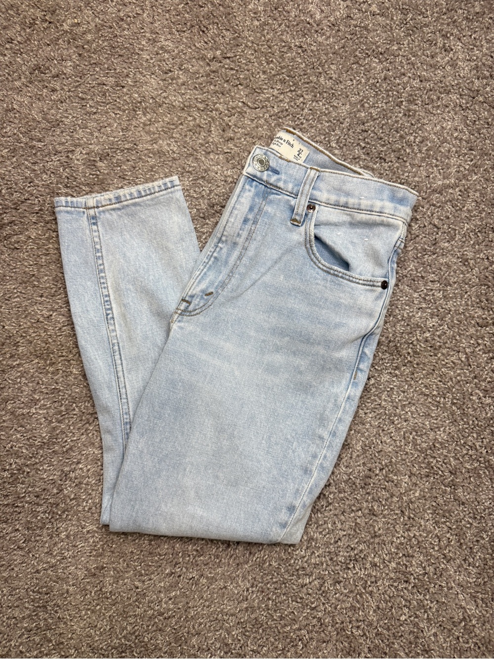 Abercrombie & Fitch Light Blue High-Rise Jeans